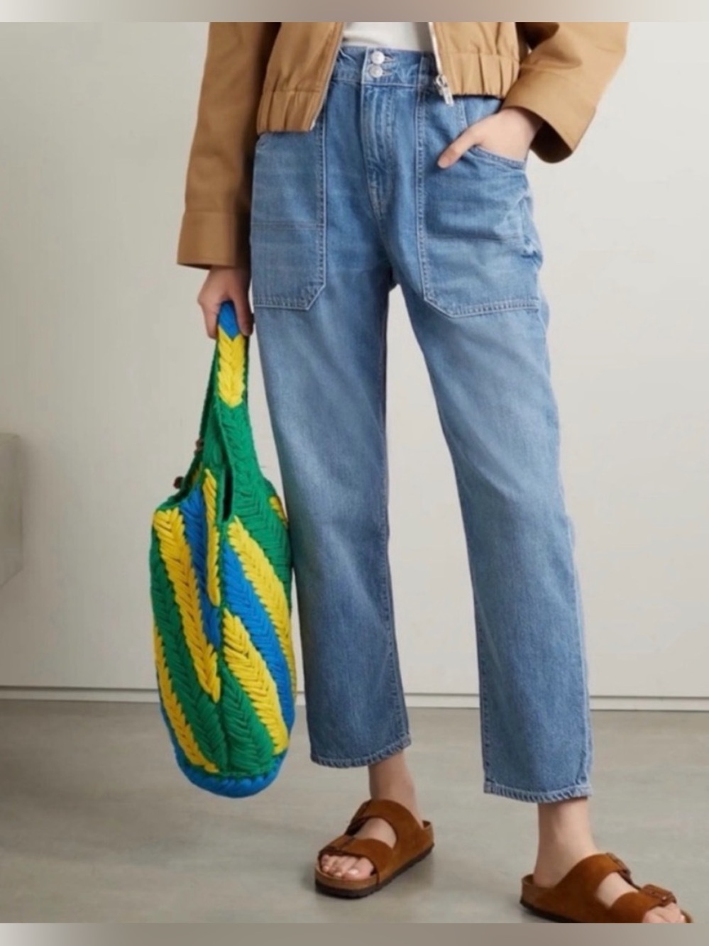 Veronica Beard Arya Straight High Rise Jeans